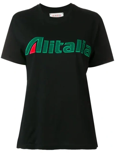 Alberta Ferretti Embroidered T-shirt In Black