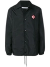 Givenchy Logo Patch Coat In Black