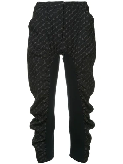 Stella Mccartney Tina Monogram Trousers In Black