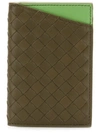 Bottega Veneta Intrecciato Cardholder In Green