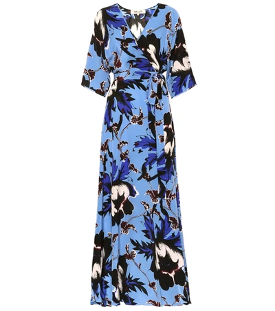 Diane Von Furstenberg Eloise Printed Silk Crepe De Chine Maxi Wrap Dress In Phnix Flrl