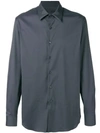 Prada Classic Collar Plain Shirt In Grey