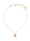 Marc Jacobs Logo Disc Necklace In Gold