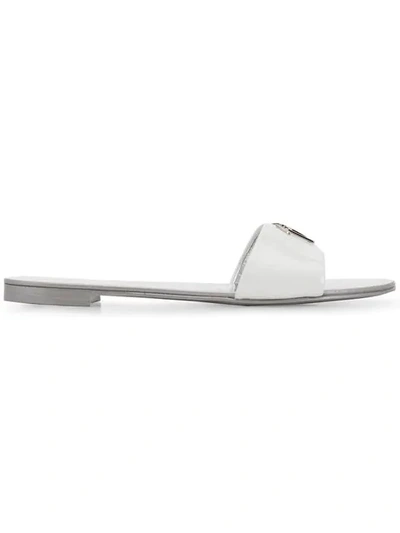 Giuseppe Zanotti Design Logo凉鞋 - 白色 In White