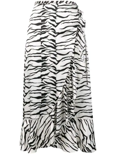 Rixo London Zebra Print Skirt - Black