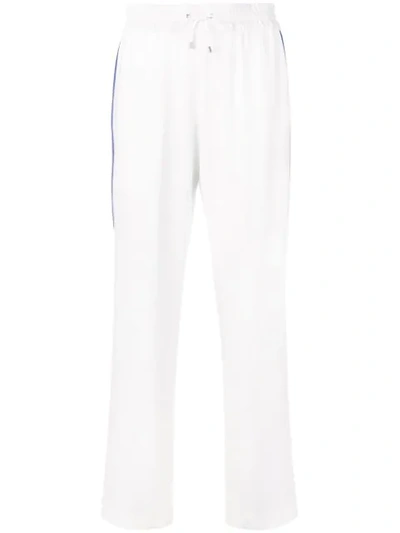 Kenzo Side Striped Trousers In White