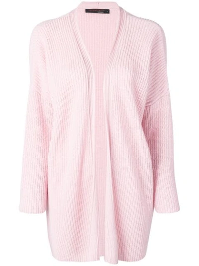 Incentive! Cashmere Ribbed Knit Cardigan In Pink