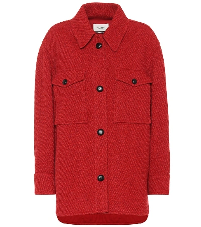 Isabel Marant Étoile Garvey Wool-blend Jacket In Red