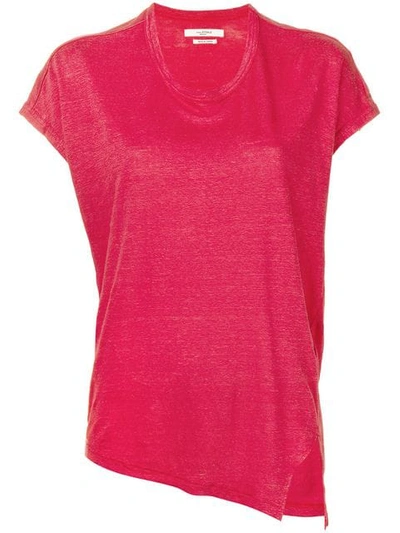 Isabel Marant Étoile Kella Asymmetric T-shirt In Pink
