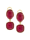 Goossens Two Cabochons Earrings In Gold