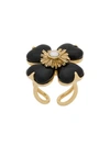 Goossens Black Agate Clover Ring