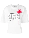 Msgm Logo Print T-shirt In White