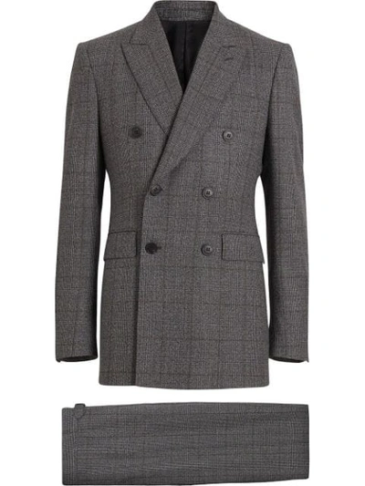 Burberry Classic Fit Prince Of Wales Check Wool Suit In Charcoal Melange