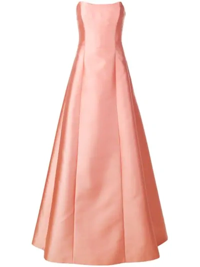Alberta Ferretti Bustier Gown In Pink