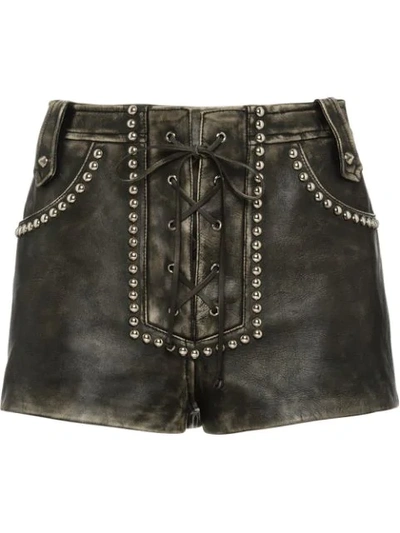 Miu Miu Vintage Effect Shorts In Black