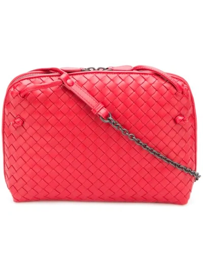 Bottega Veneta Nodini Small Shoulder Bag In Red
