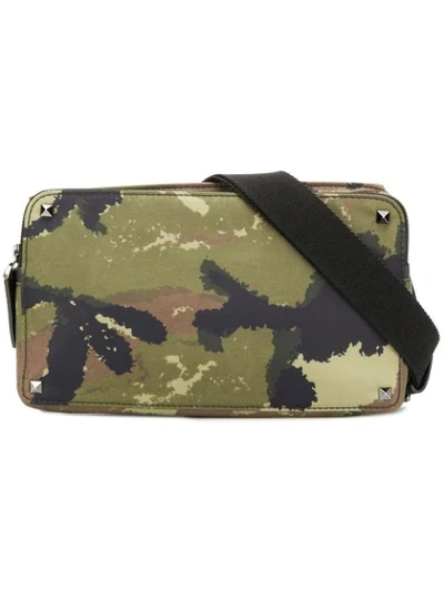 Valentino Garavani Camouflage Document Belt Bag In Green
