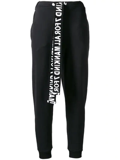 7 For All Mankind Logo Detail Track Pants In Black