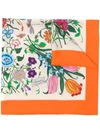 Gucci Classic Square Scarf In Orange