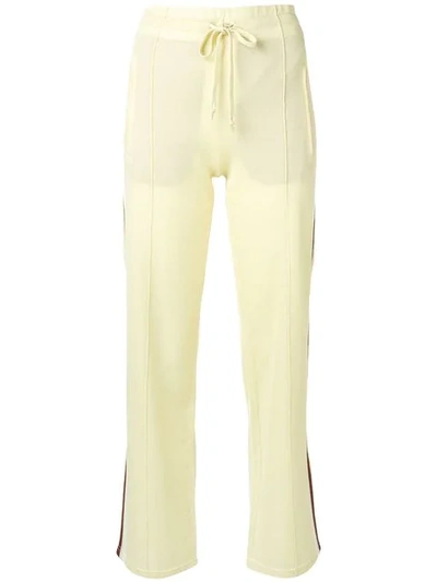 Isabel Marant Étoile Cropped Track Pants In Yellow