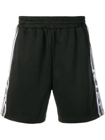 Ktz Ribbon Stripe Jogging Shorts In Black