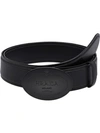 Prada Saffiano Leather Belt In Black