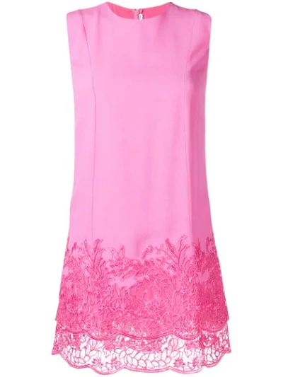 Ermanno Scervino Lace Hem Dress In Pink