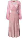 Missoni Glitter Knitted Midi Dress In Pink