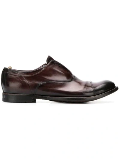 Officine Creative Chronicle 3 Leather Derby Shoes In Brown