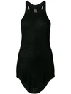 Rick Owens Asymmetric Hem Tank Top In Black