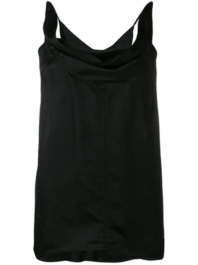 Rick Owens Crisscross Back Tank Top In Black