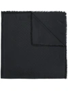 Gucci Black Tonal Gg Supreme Silk Wool Scarf