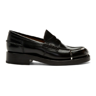 Alexander Wang Carter Black Glossed Leather Loafers