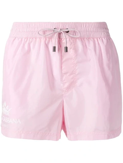 Dolce & Gabbana Basic Swim Shorts In Pink