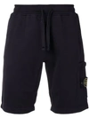 Stone Island Elasticated Waist Shorts In Blue