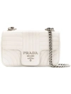 Prada Diagramme Quilted Bag In White