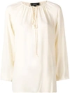Theory Loose Fit Blouse In White