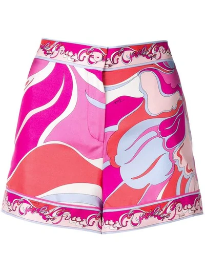 Emilio Pucci Rivera Printed Shorts In Pink