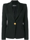 Balmain Single Breasted Coat In Black