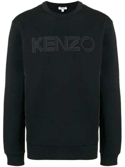 Kenzo Logo Patch Sweatshirt In Black