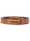 Prada Curved Buckle Belt In Brown