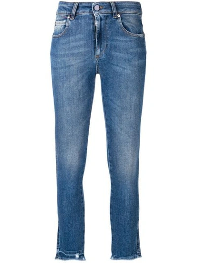 Red Valentino Skinny Fit Mid Rise Jeans In Blue