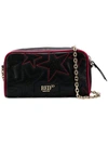 Red Valentino Red(v) Star Quilted Crossbody Bag In Black