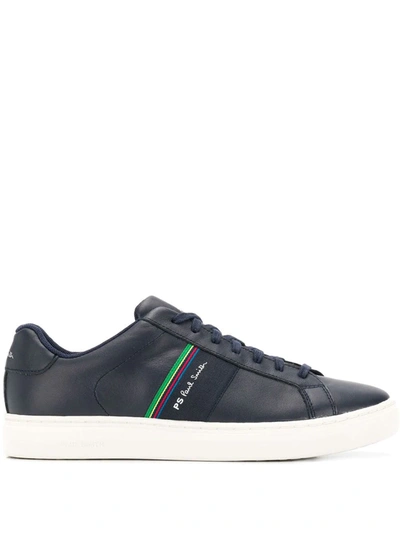 Ps By Paul Smith Stripe Lace-up Sneakers In Blue
