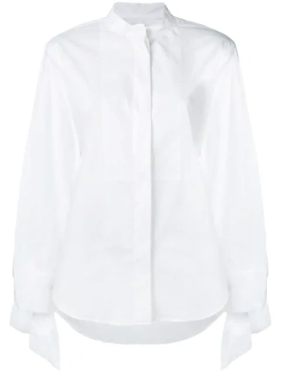 Odeeh Formal Mandarin Collar Shirt In 010 White