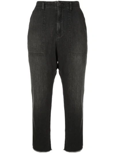 Nili Lotan Cropped Denim Jeans In Black