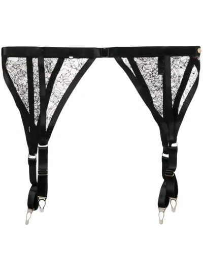 Something Wicked Annabel Lace Suspenders Belt In Black