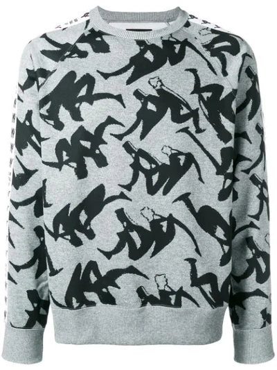Perks And Mini Logo Print Sweatshirt In Grey