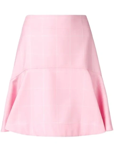 Calvin Klein High Waisted Flared Skirt In Pink