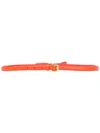 Prada Bow Detail Slim Buckle Belt In Orange